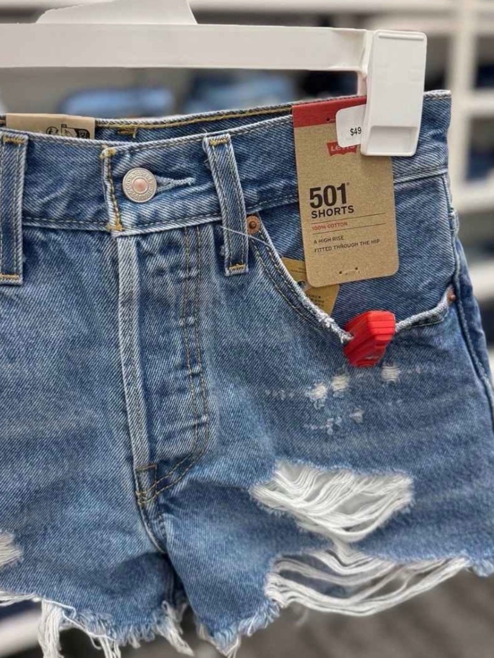 Levi’s 501® ORIGINAL FIT HIGH RISE WOMEN'S SHORTS - Picture 7 of 7